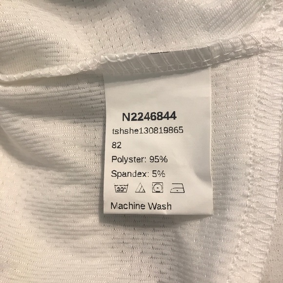 LAST ONE!! White Ruffled Chiffon Layer Hem Top - Picture 7 of 11